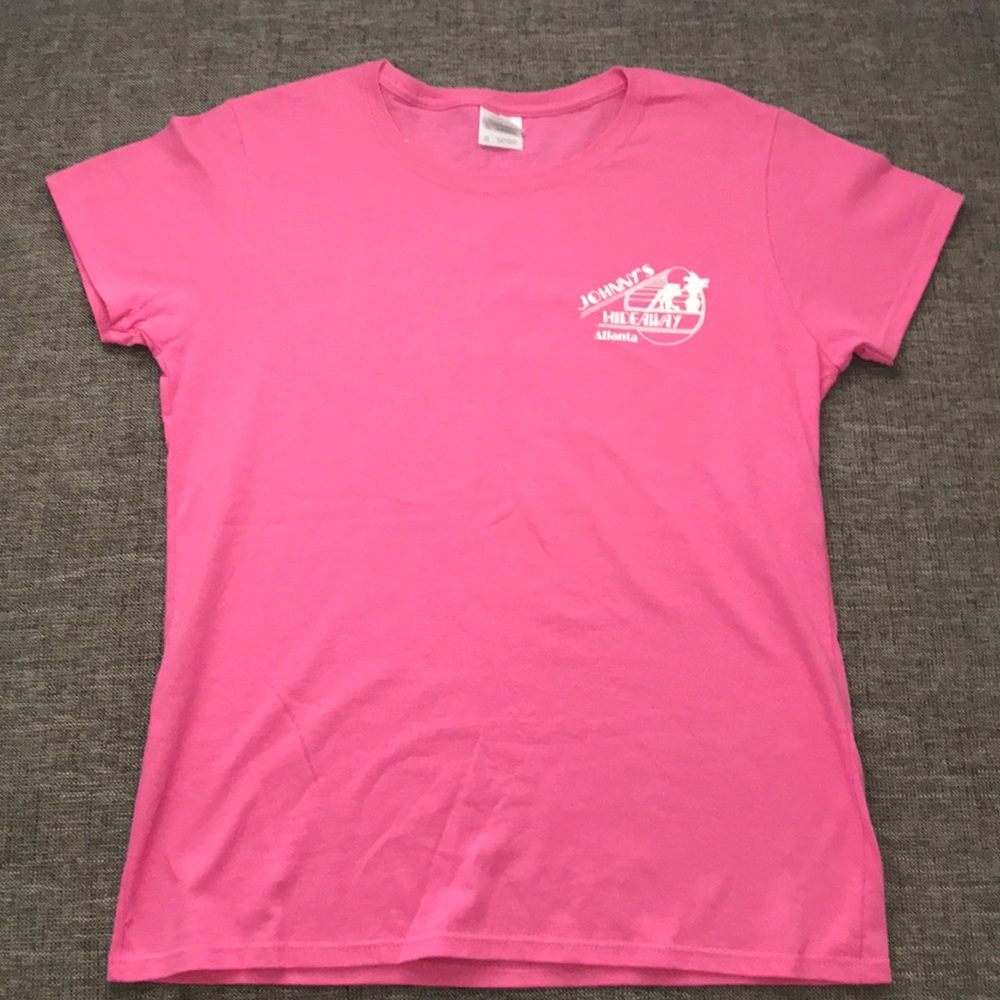 johnny’s hideaway atlanta pink shirt.